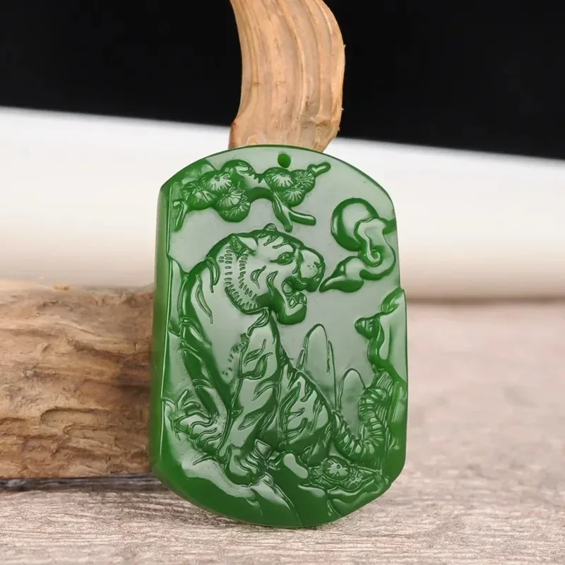 Natural Green Hand-carved Tiger Jade Pendant Fashion Boutique Jewelry Men and Women Zodiac Necklace Gift Accessories
Natural Green Hand-carved Tiger Jade Pendant Fashion Boutique Jewelry Men and Women Zodiac Necklace Gift Accessories