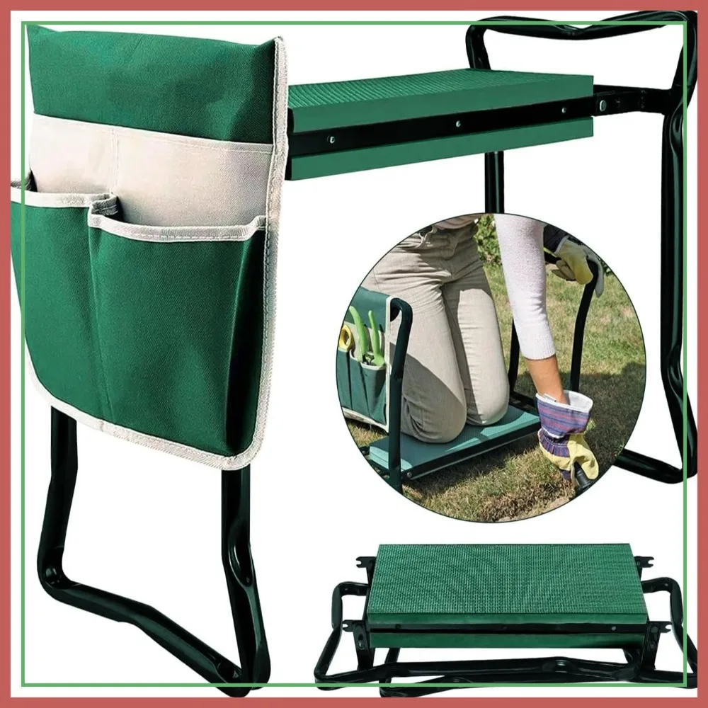 BDL Garden Kneeler Seat with Thickened Pad & Large Tool Pouch, Foldable Stool 330lb Capacity
BDL Garden Kneeler Seat with Thickened Pad & Large Tool Pouch, Foldable Stool 330lb Capacity