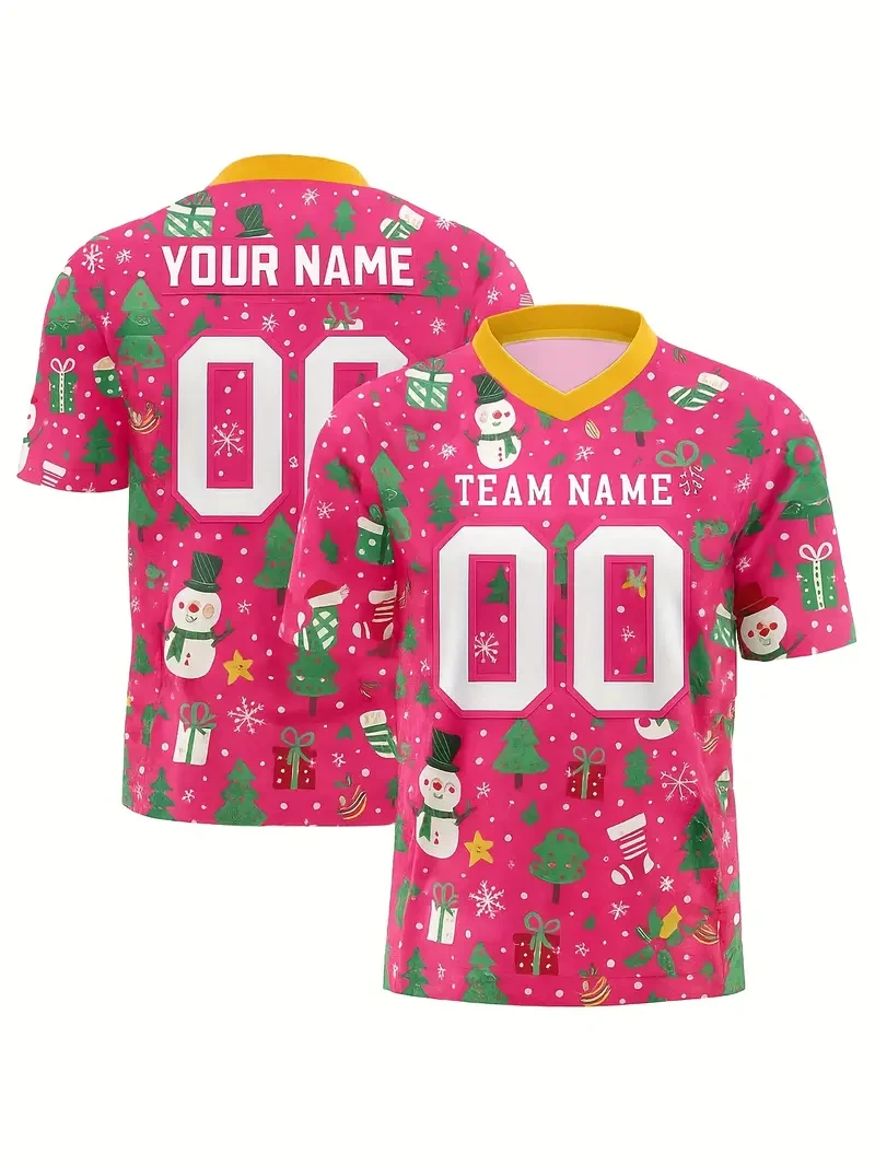 Customized T-shirts Free Diy Name Numbers Christmas Design Clothes Polyester Sprots Shirts Men's And Women's Xmas Clothes Tops
Customized T-shirts Free Diy Name Numbers Christmas Design Clothes Polyester Sprots Shirts Men's And Women's Xmas Clothes Tops