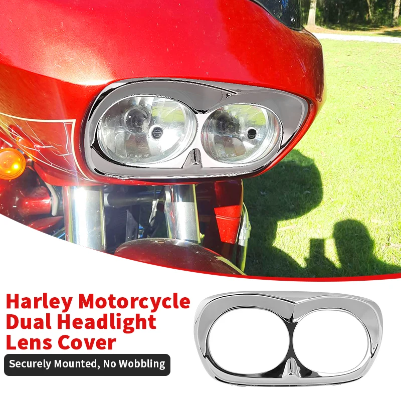 Motorcycle Bezel Scowl Cover Dual Headlight Fairing Headlamp Trim For Harley Road Glide EFI FLTRI FLTR 1998-2013
Motorcycle Bezel Scowl Cover Dual Headlight Fairing Headlamp Trim For Harley Road Glide EFI FLTRI FLTR 1998-2013
