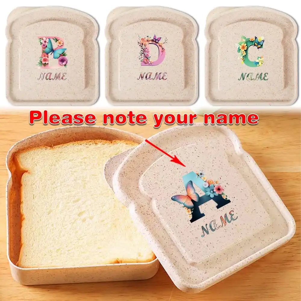 Customized Name Toast Box With Lid Lunch Bag Bread Bento Case Organizer Sandwich Portable Meal Accessories Breakfast Container
Customized Name Toast Box With Lid Lunch Bag Bread Bento Case Organizer Sandwich Portable Meal Accessories Breakfast Container