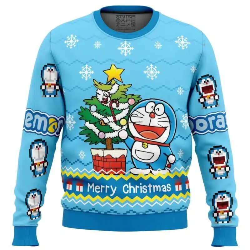 Doraemon Ugly Christmas Sweater Is Simple Stylish And Versatile With Various Patterns Suitable For Christmas Movie Nights
Doraemon Ugly Christmas Sweater Is Simple Stylish And Versatile With Various Patterns Suitable For Christmas Movie Nights