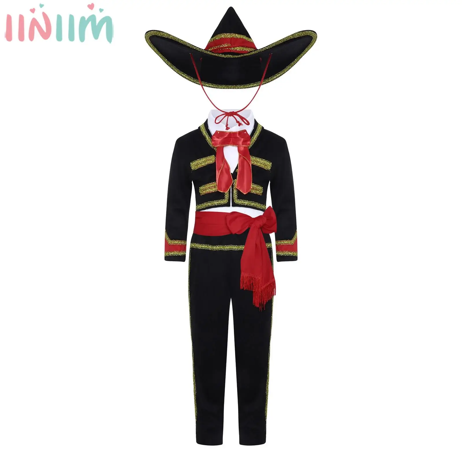Kids Boys Mexican Traditional Mariachi Cosplay Performance Costume for Halloween Carnival Masquerade Theme Party Day of The Dead
Kids Boys Mexican Traditional Mariachi Cosplay Performance Costume for Halloween Carnival Masquerade Theme Party Day of The Dead