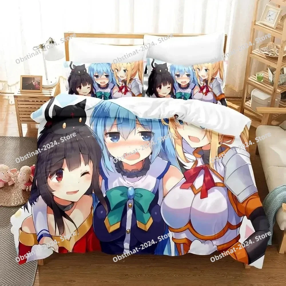 Anime KonoSuba Bedding Set Boys Girls Twin Queen Size Duvet Cover Pillowcase Bed Kids Adult Fashion Home Textileextile
Anime KonoSuba Bedding Set Boys Girls Twin Queen Size Duvet Cover Pillowcase Bed Kids Adult Fashion Home Textileextile