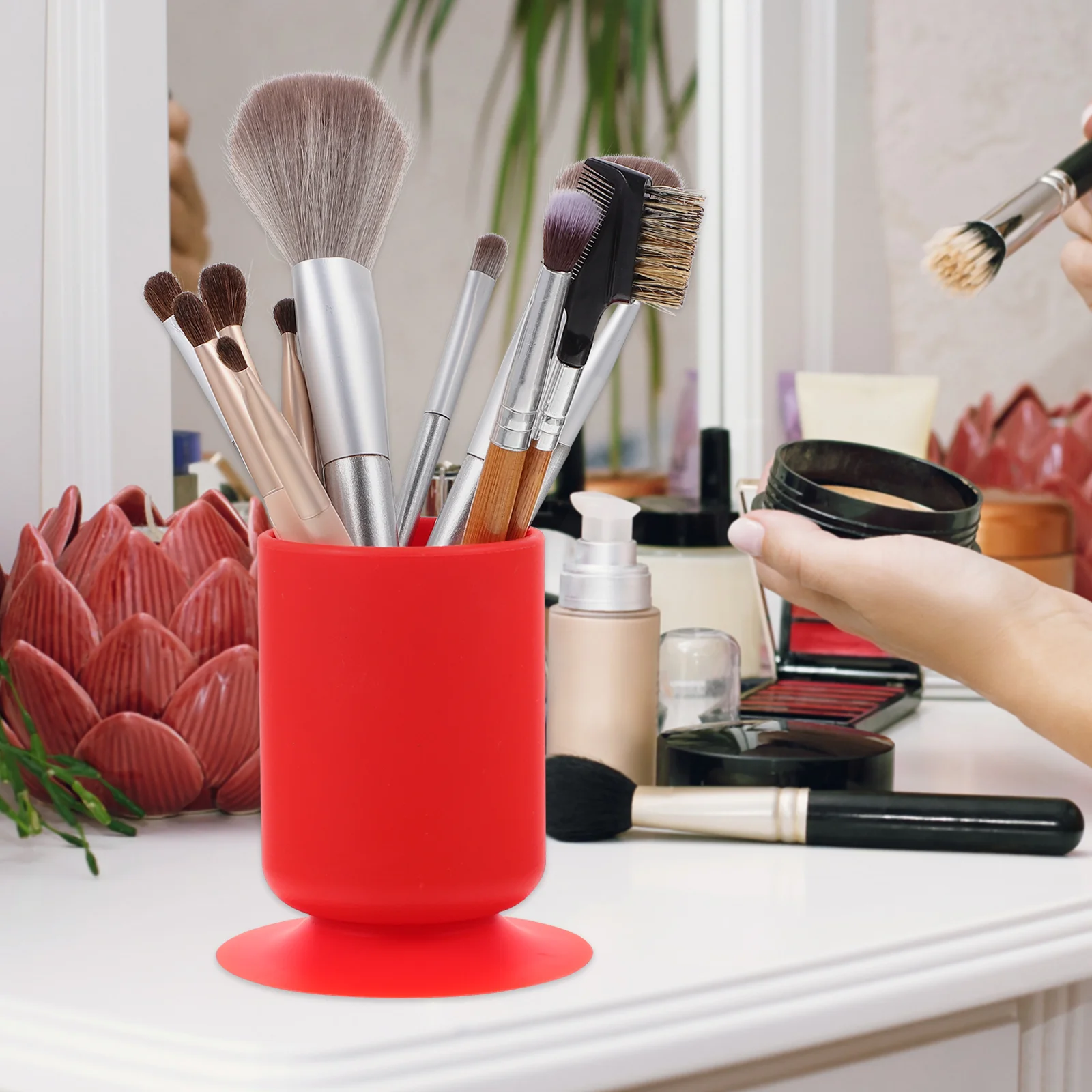 Makeup Brush Organizer Silicone Suction Cup Pen Holder Pencils Bracket Cosmetics Marker Stationery
Makeup Brush Organizer Silicone Suction Cup Pen Holder Pencils Bracket Cosmetics Marker Stationery