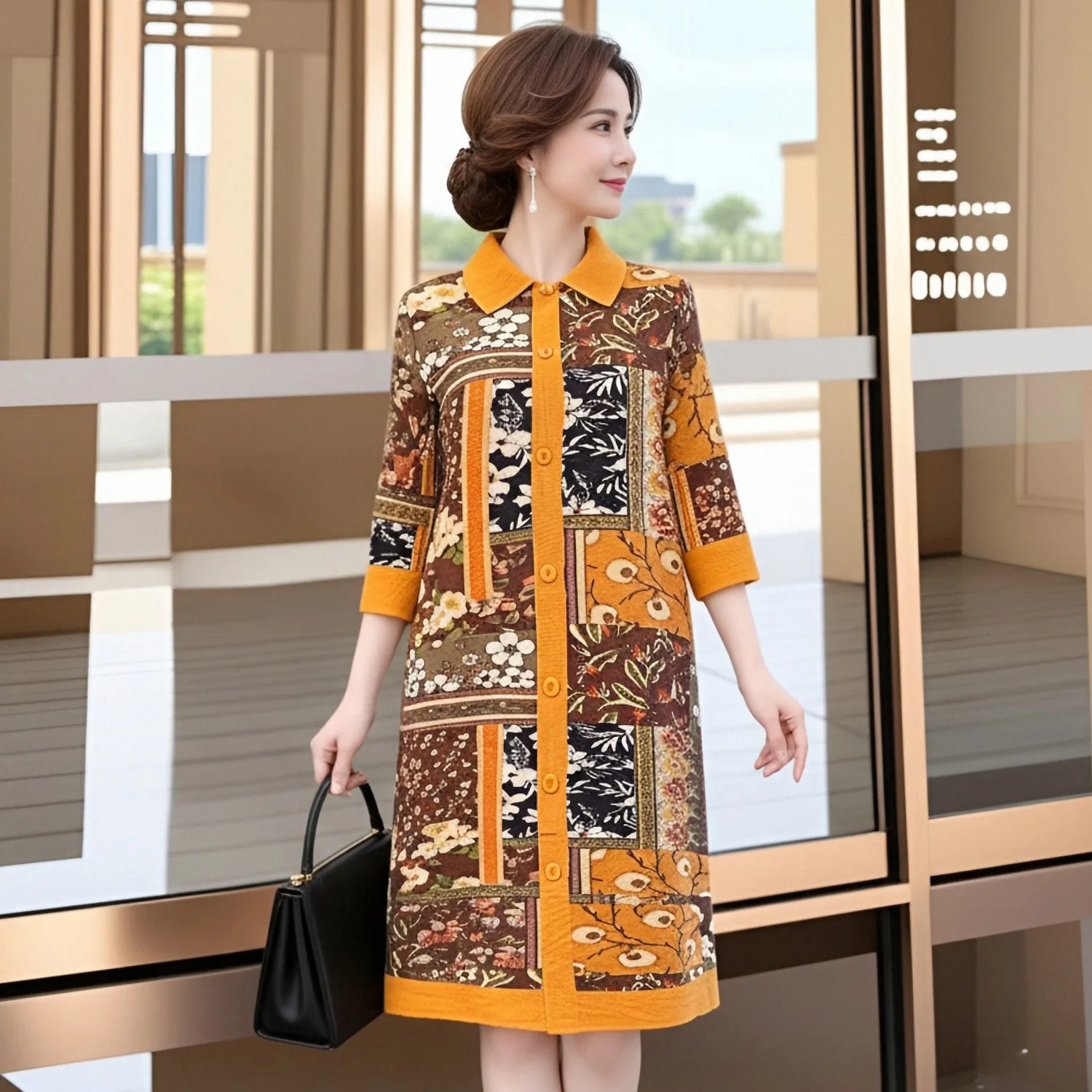 Elegant Spring Vintage Print Skirt Dress Women's Folded Spring A-Line Midi Dress Retro Chinese Style Loose Waist Polyester
Elegant Spring Vintage Print Skirt Dress Women's Folded Spring A-Line Midi Dress Retro Chinese Style Loose Waist Polyester