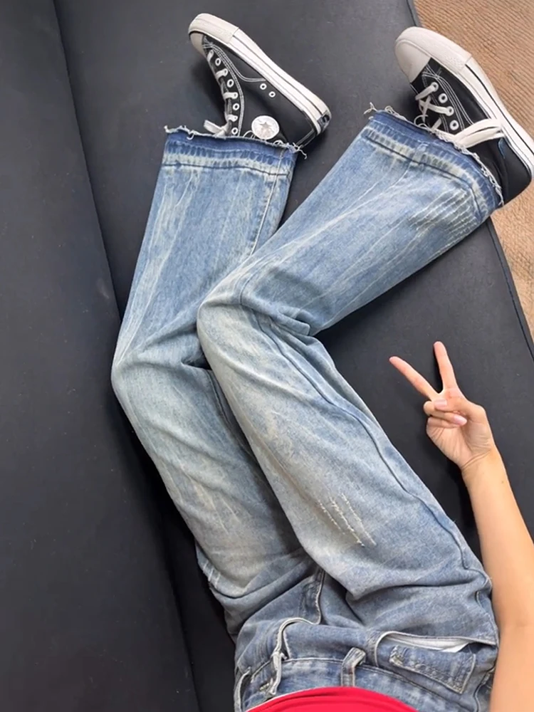 American High Street Lightning Pattern Flared Soft Jeans Men's Waed Vintage Slim Straight Hem Jeans Youth Trendy Loose Fit
American High Street Lightning Pattern Flared Soft Jeans Men's Waed Vintage Slim Straight Hem Jeans Youth Trendy Loose Fit