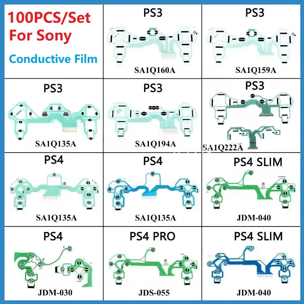 100Pcs For PS3 PS4 Conductive Film PCB Buttons Circuit Board For Sony PS2 PS3 PS4 JDS 030/040 Keypad Flex Cable Conductive Film
100Pcs For PS3 PS4 Conductive Film PCB Buttons Circuit Board For Sony PS2 PS3 PS4 JDS 030/040 Keypad Flex Cable Conductive Film