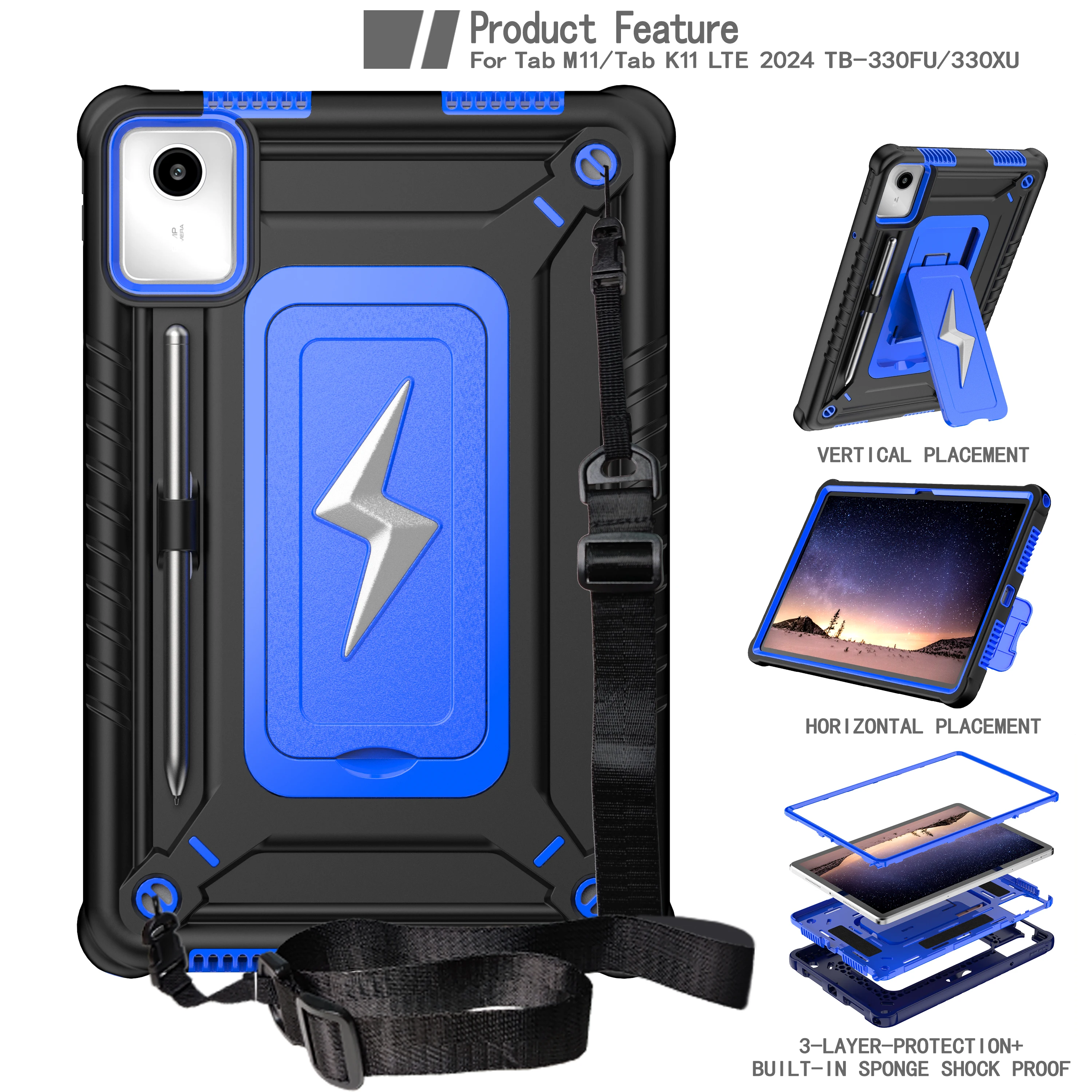 stand case For Lenovo Tab M11 11" Xiaoxin Pad 2024 TB331FC TB330FU M9 Silicone+PC Cover lightweight Shockproof With Kickstand
stand case For Lenovo Tab M11 11" Xiaoxin Pad 2024 TB331FC TB330FU M9 Silicone+PC Cover lightweight Shockproof With Kickstand