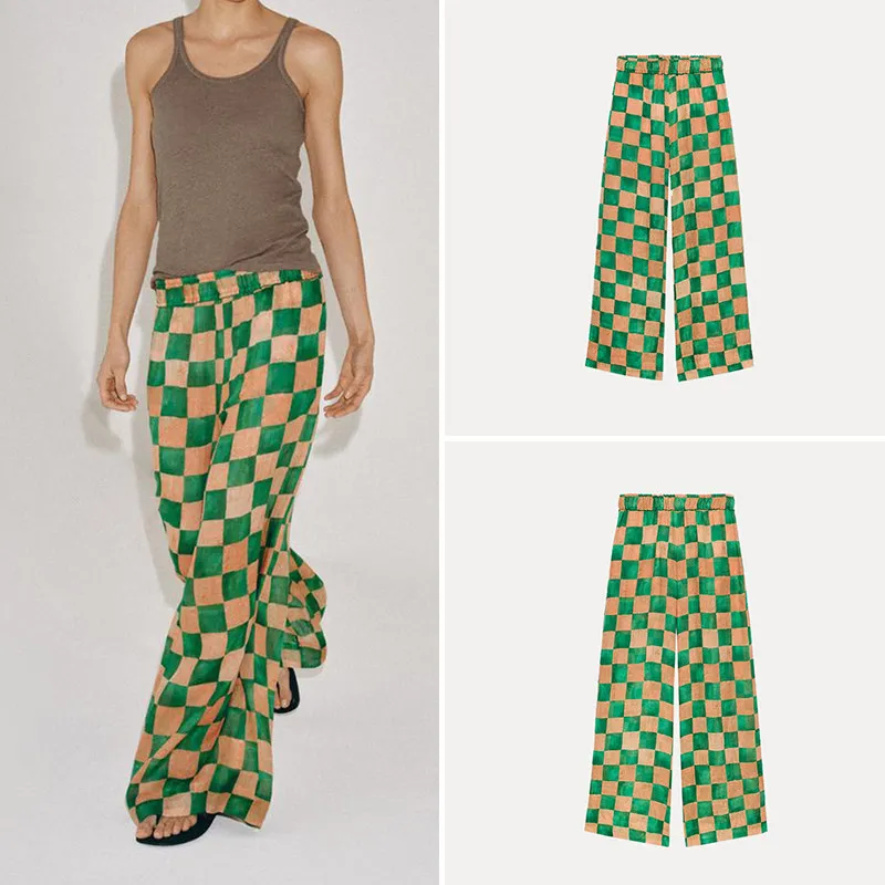 Fashionable Plaid Wide Leg Pants Casual mid Waist Summer 2026 Women's Clothing Versatile Stylish Outfit Matching Zadata Brand
Fashionable Plaid Wide Leg Pants Casual mid Waist Summer 2026 Women's Clothing Versatile Stylish Outfit Matching Zadata Brand