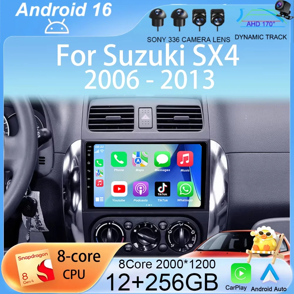Автомагнитола Android 16 с Carplay для Suzuki SX4 2006-2013, Fiat Sedici 2005-2014, навигация, мультимедиа, видеоплеер, аудио, 2din стерео
Автомагнитола Android 16 с Carplay для Suzuki SX4 2006-2013, Fiat Sedici 2005-2014, навигация, мультимедиа, видеоплеер, аудио, 2din стерео