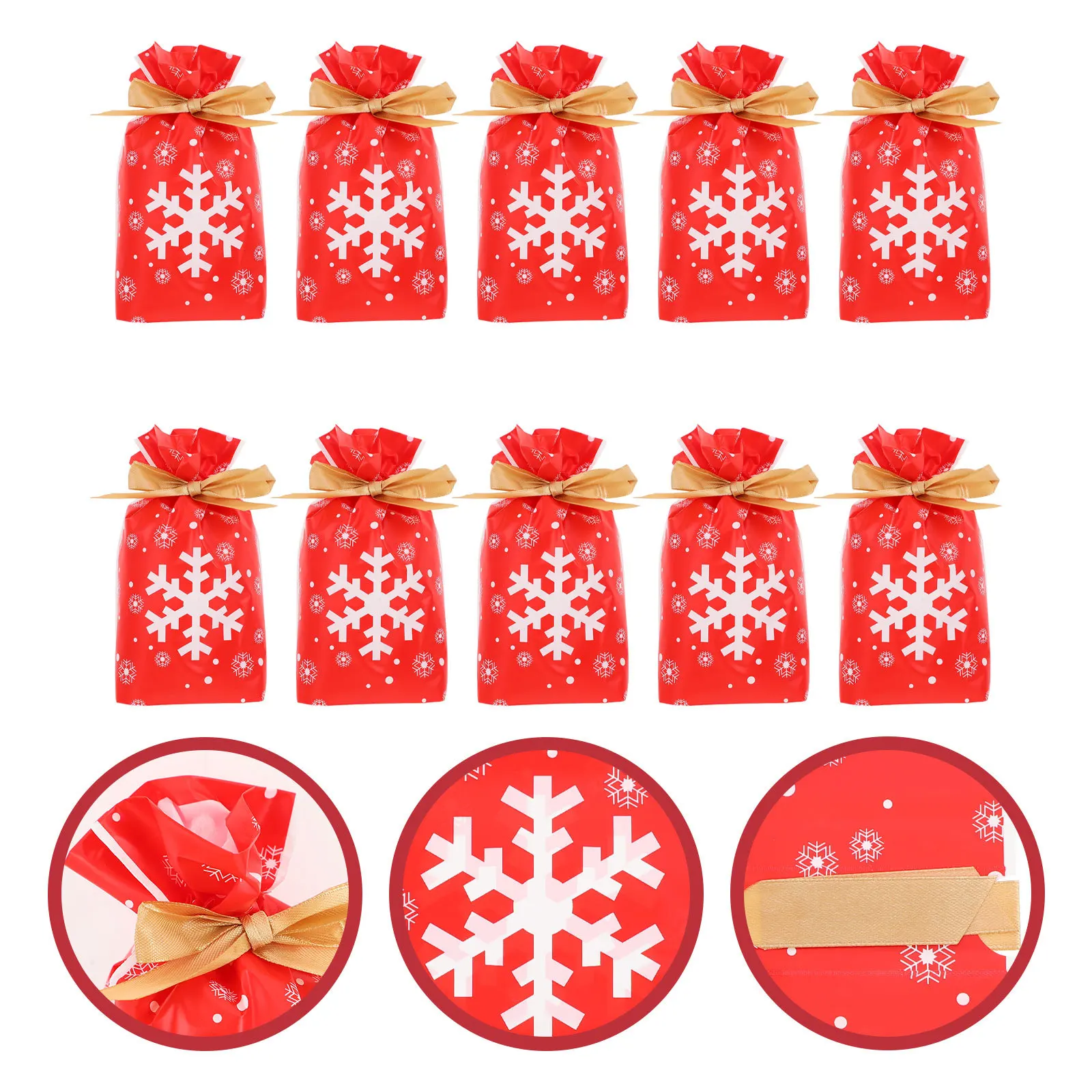 10Pcs Xmas Ribbon Drawstring Bags Lightweight Pe Plastic Sweets Bags for Festive Gifting Easy Sealing Design Safe Use
10Pcs Xmas Ribbon Drawstring Bags Lightweight Pe Plastic Sweets Bags for Festive Gifting Easy Sealing Design Safe Use