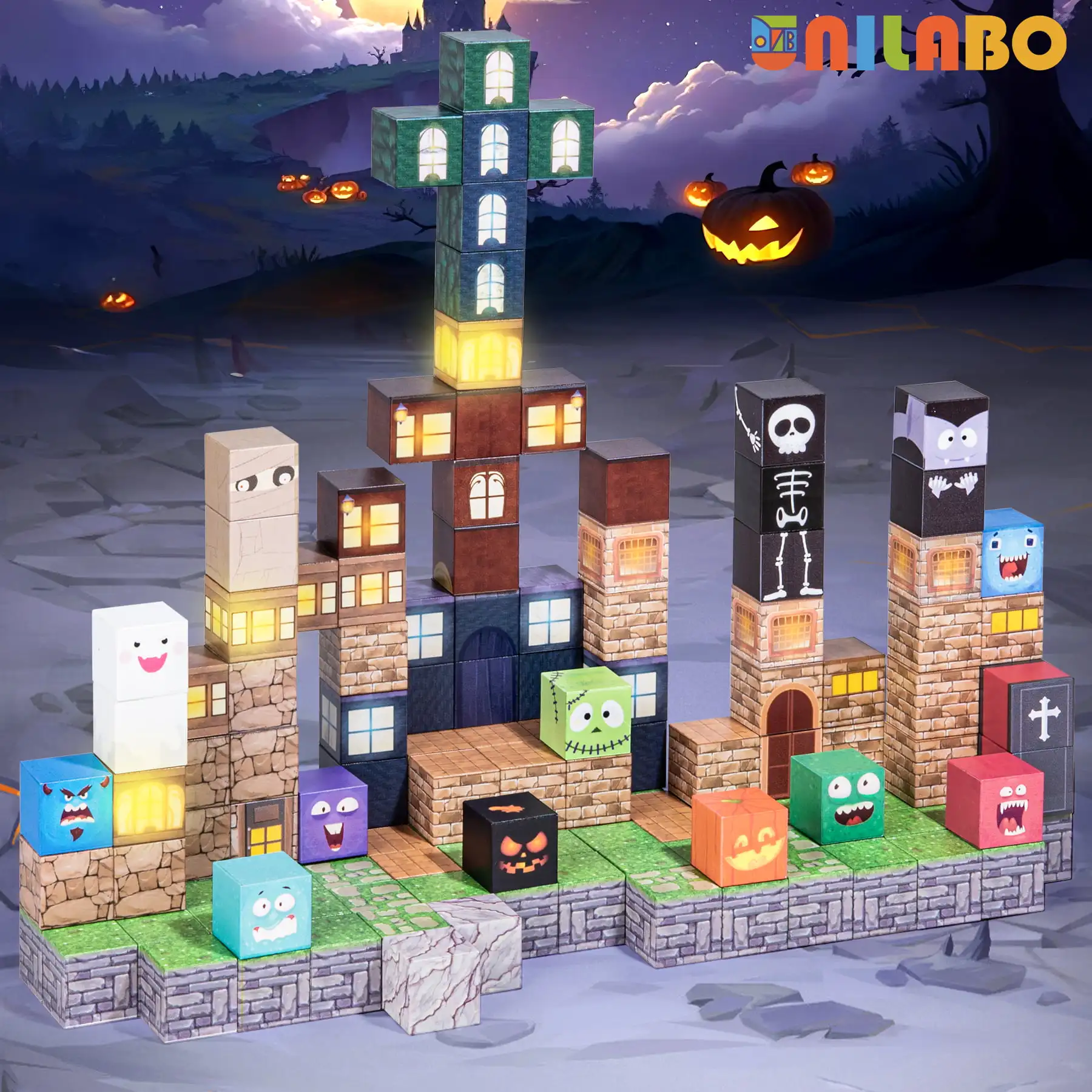 Unilabo 137PCS Light Up Magnetic Building Blocks, Halloween 2025 Upgraded STEM Game Toys, Christmas Birthday Gifts for Kids 3+
Unilabo 137PCS Light Up Magnetic Building Blocks, Halloween 2025 Upgraded STEM Game Toys, Christmas Birthday Gifts for Kids 3+