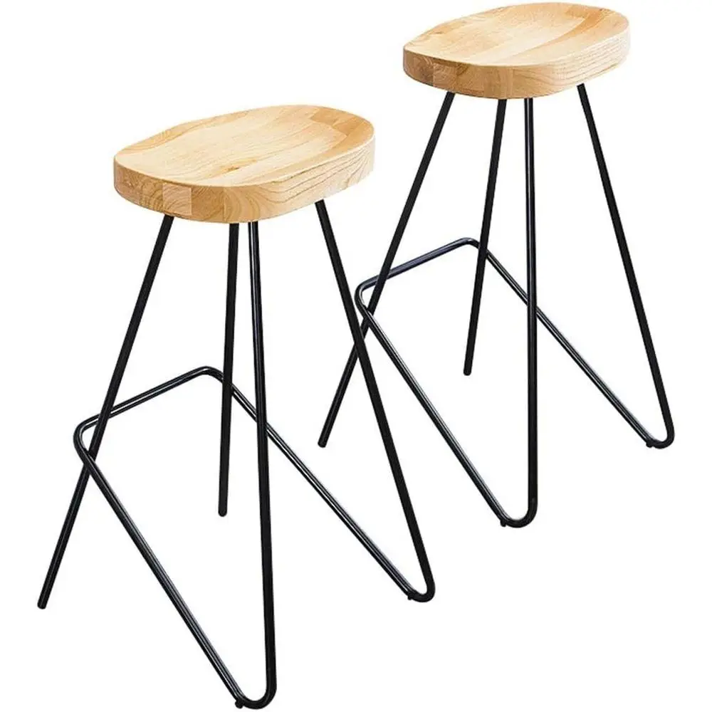 Curved Iron Leg Wooden Seat Bar Stools, Comfortable Dining Chairs for Kitchen & Restaurant, Supports Up to 330 lbs, Set of 2
Curved Iron Leg Wooden Seat Bar Stools, Comfortable Dining Chairs for Kitchen & Restaurant, Supports Up to 330 lbs, Set of 2