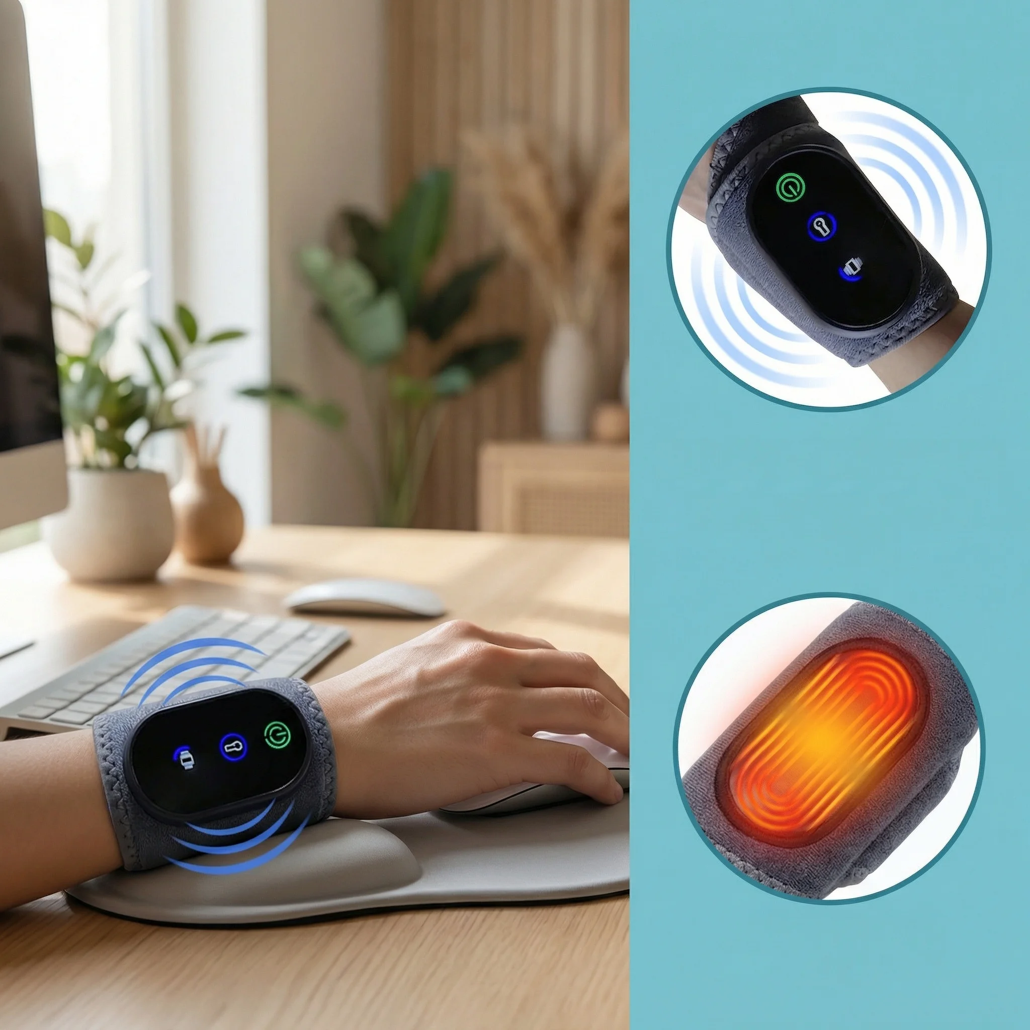 Cordless Hand & Wrist Massager with Heat, Vibration, Adjustable Settings, Hand & Wrist Support for Joint Stability, Universal Fi
Cordless Hand & Wrist Massager with Heat, Vibration, Adjustable Settings, Hand & Wrist Support for Joint Stability, Universal Fi