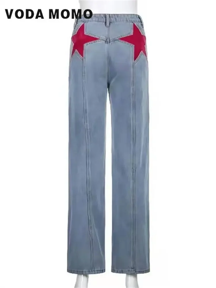 Casual Summer High Waist Female Denim Pants Streetwear Aesthetic Cute Trousers Flare Jeans Women Vintage Star Patchwork Bottoms
Casual Summer High Waist Female Denim Pants Streetwear Aesthetic Cute Trousers Flare Jeans Women Vintage Star Patchwork Bottoms