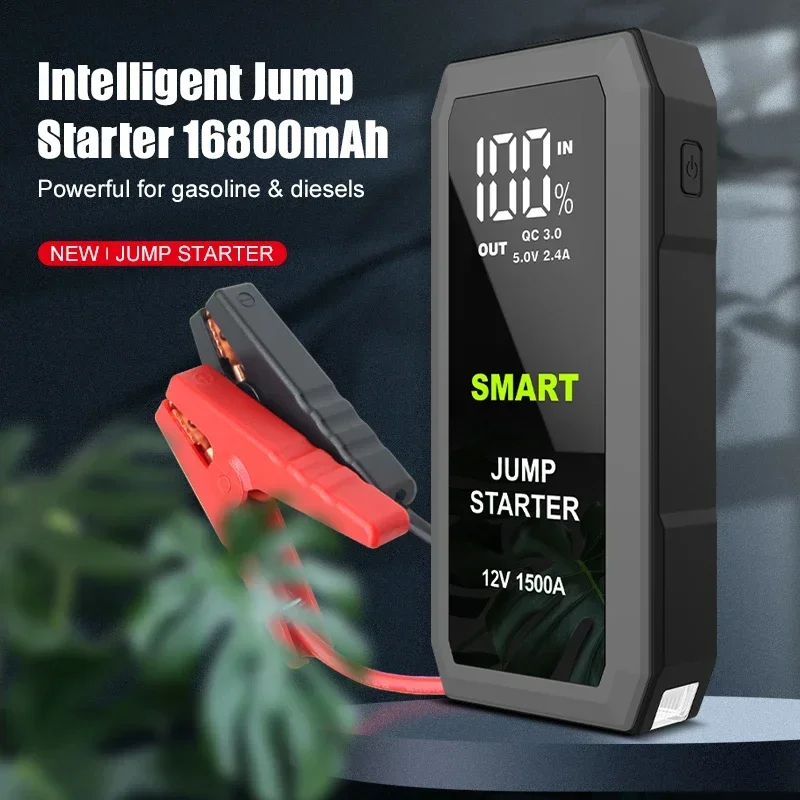Jump Starter Battery Pack 16800mAh 12v Multifunction for Car Portable Lighting Air Compressor Automotive-Battery Tyre Inflator
Jump Starter Battery Pack 16800mAh 12v Multifunction for Car Portable Lighting Air Compressor Automotive-Battery Tyre Inflator