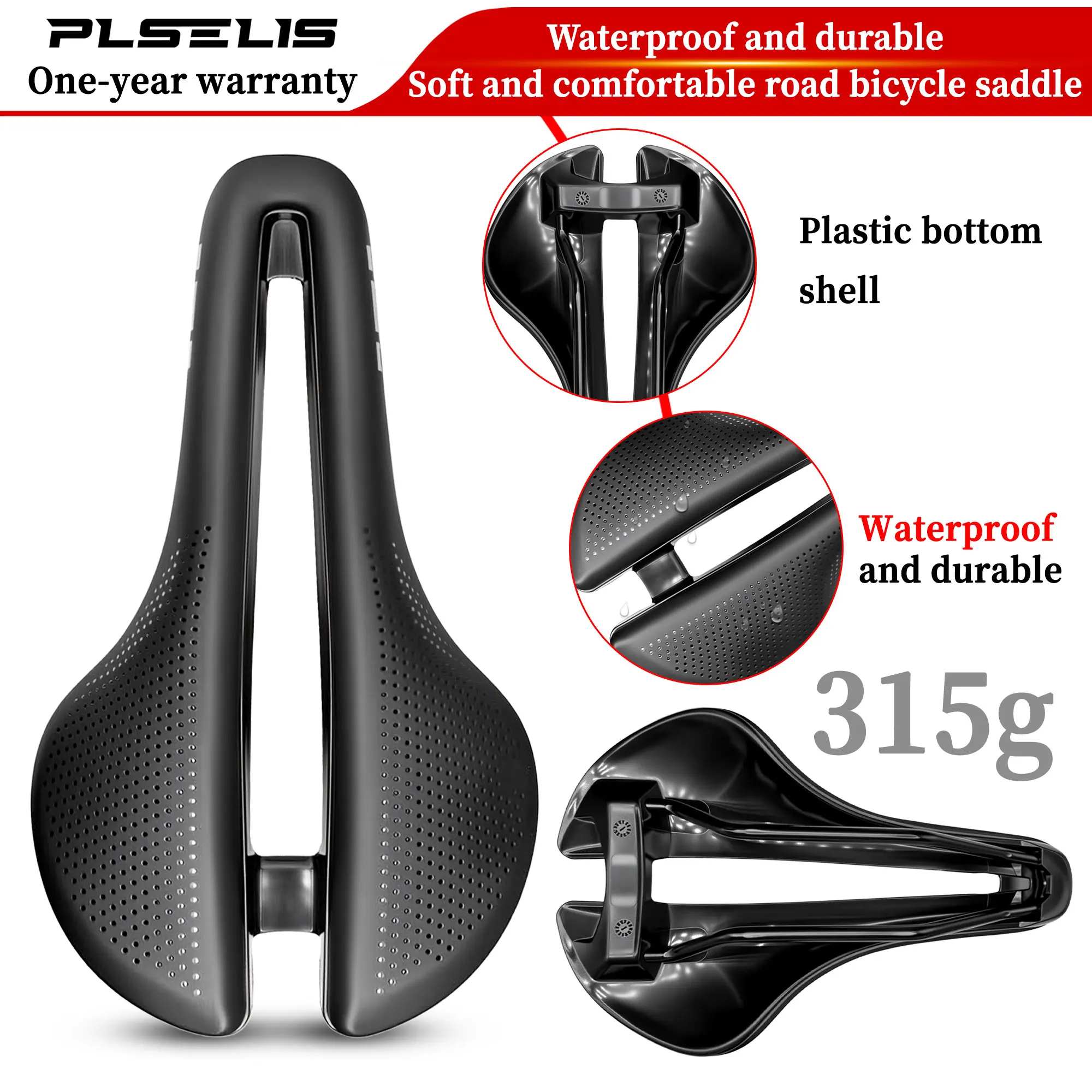 PLSELIS bicycle saddle competitive lightweight 315g soft comfortable seat road riding accessories
PLSELIS bicycle saddle competitive lightweight 315g soft comfortable seat road riding accessories