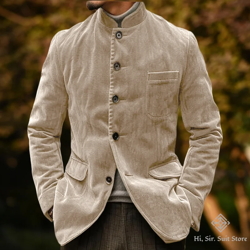 Men's Velvet Suit Blazer Jackets Stand Collar Business Sport Coats Jacket Slim Fit Button Solid Chinese Suits Prom Wedding Part
Men's Velvet Suit Blazer Jackets Stand Collar Business Sport Coats Jacket Slim Fit Button Solid Chinese Suits Prom Wedding Part