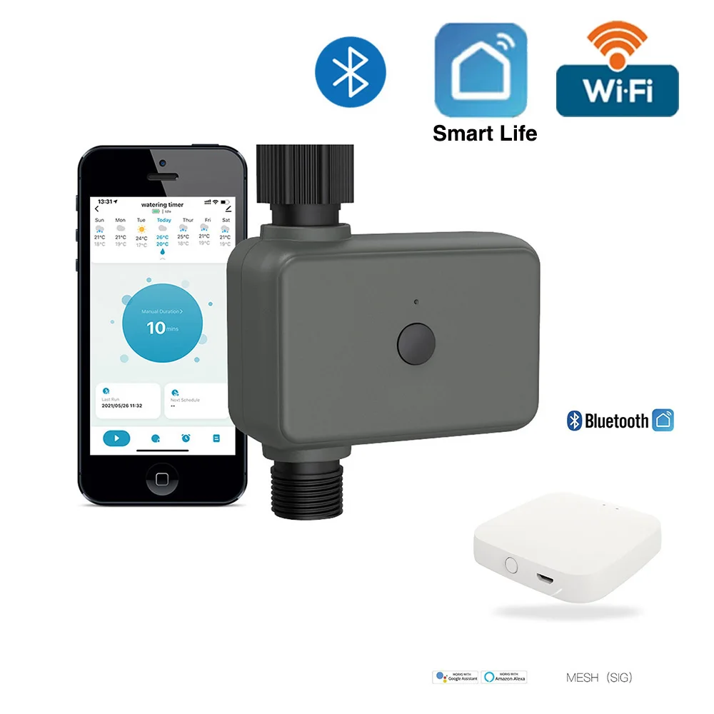 WIFI Watering Timer IP55 Automatic Drip Irrigation Water Controller Valve Google Assistant Smart Home Bluetooth for Garden Home
WIFI Watering Timer IP55 Automatic Drip Irrigation Water Controller Valve Google Assistant Smart Home Bluetooth for Garden Home