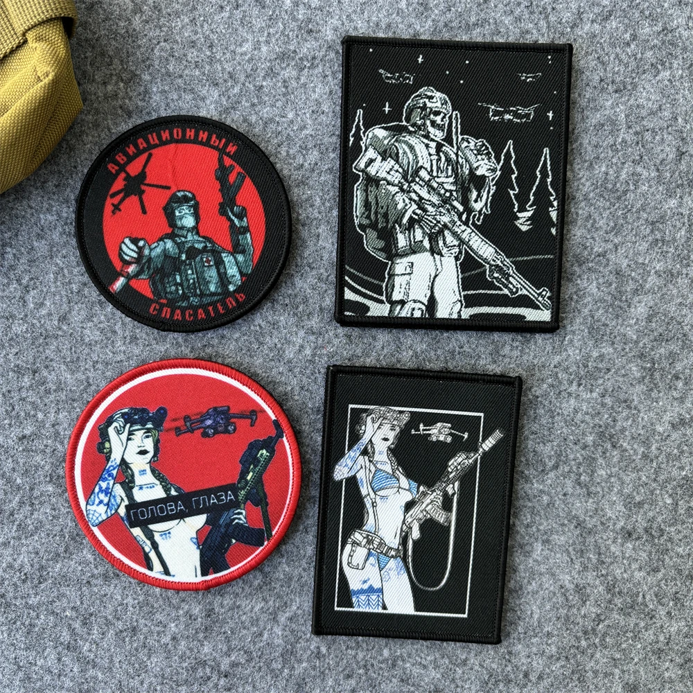 Drone War Tactical Patch Sexy Beauty Printed Hook&Loop Emblem Military Skull Soldier Morale Badge Armband UAV Backpack Stickers
Drone War Tactical Patch Sexy Beauty Printed Hook&Loop Emblem Military Skull Soldier Morale Badge Armband UAV Backpack Stickers
