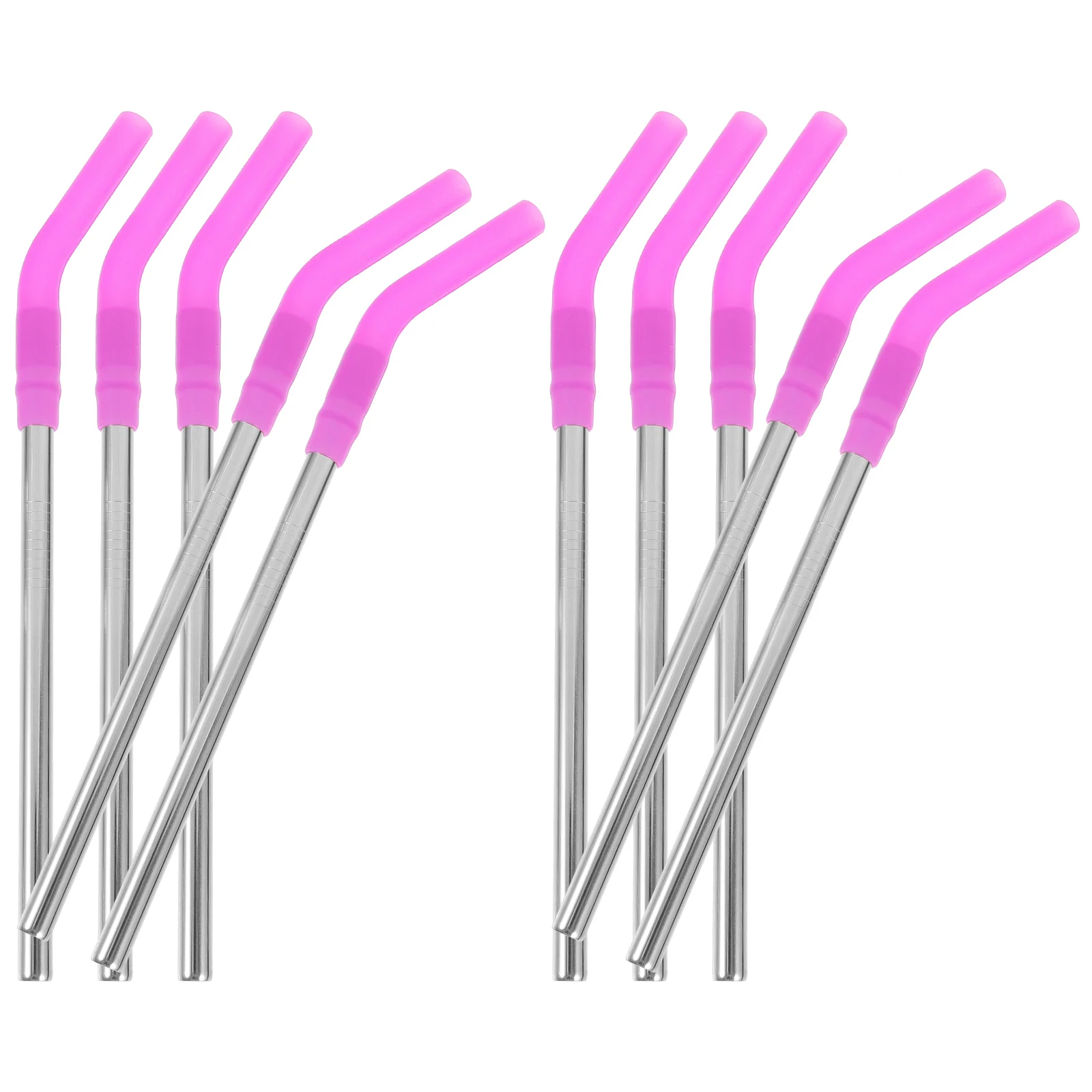 10Pcs Steel Straws Reusable Stainless with Silicone Tip Protection for Smoothies Coffee Tea Portable for Travel
10Pcs Steel Straws Reusable Stainless with Silicone Tip Protection for Smoothies Coffee Tea Portable for Travel
