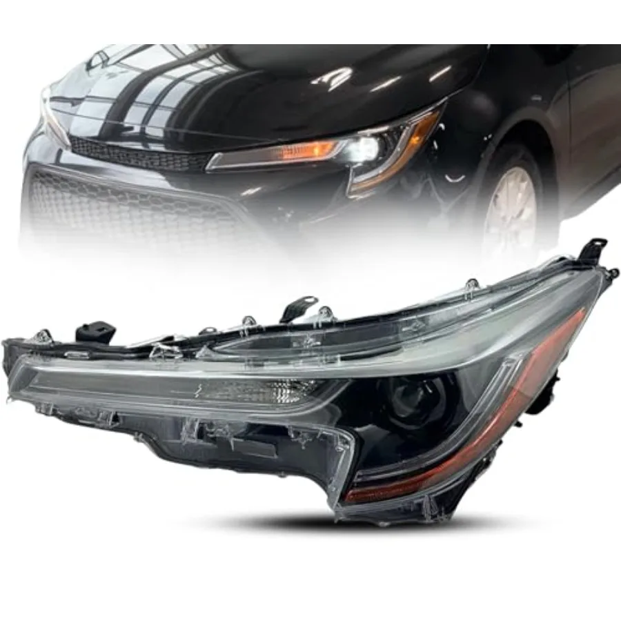 Headlight Assembly Replacement for 2020-2022 Toyota Corolla L/LE Sedan: LED Headlamp with Bulbs, Left/Driver Side, Black Housin
Headlight Assembly Replacement for 2020-2022 Toyota Corolla L/LE Sedan: LED Headlamp with Bulbs, Left/Driver Side, Black Housin