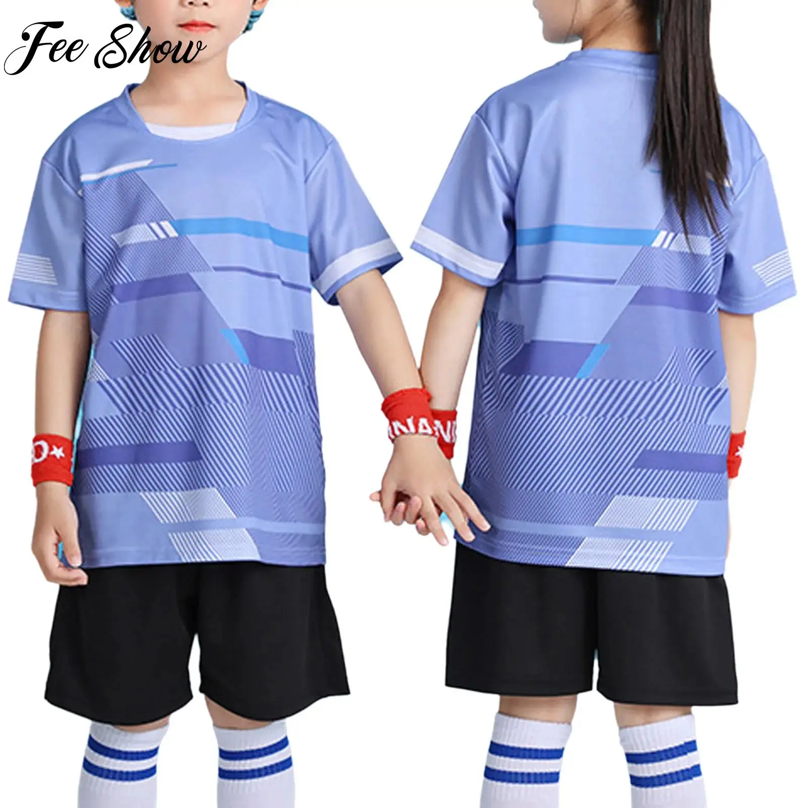 Kids Soccer Uniform for Boys Football Badminton Training Outfit Stylish Short Sleeve T-shirt+Shorts 2-piece Sportswear Outfit
Kids Soccer Uniform for Boys Football Badminton Training Outfit Stylish Short Sleeve T-shirt+Shorts 2-piece Sportswear Outfit