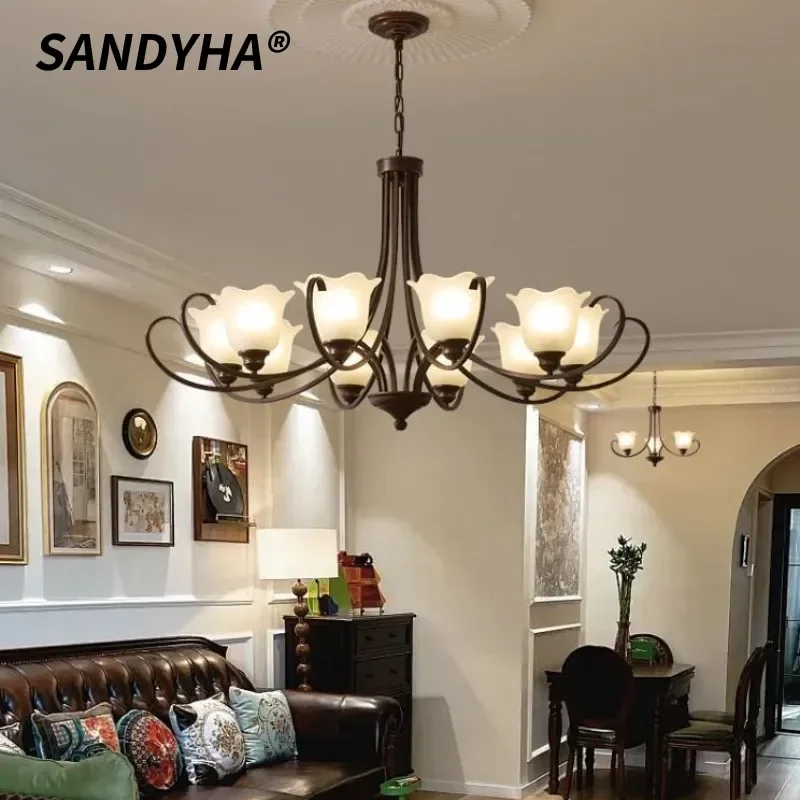 SANDYHA Modern Nordic Pendant Lights Glass Flower Pendant Light LED Hanging Lamp For Bedroom Living Room Dining Table Home Decor
SANDYHA Modern Nordic Pendant Lights Glass Flower Pendant Light LED Hanging Lamp For Bedroom Living Room Dining Table Home Decor