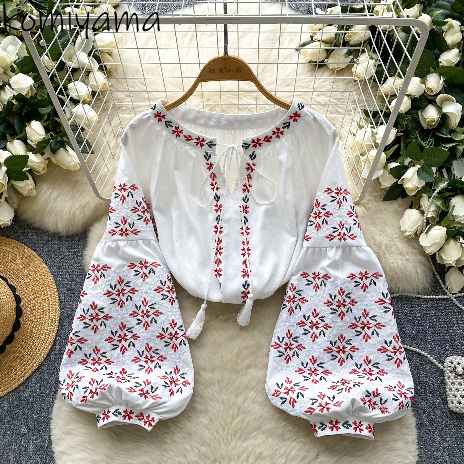 Embroidery Blusas Mujer Indie Folk Woman 2025 Shirts & Blouses O-neck Tassel Lace Up Clothing Loose Casual Camisas New Tops
Embroidery Blusas Mujer Indie Folk Woman 2025 Shirts & Blouses O-neck Tassel Lace Up Clothing Loose Casual Camisas New Tops