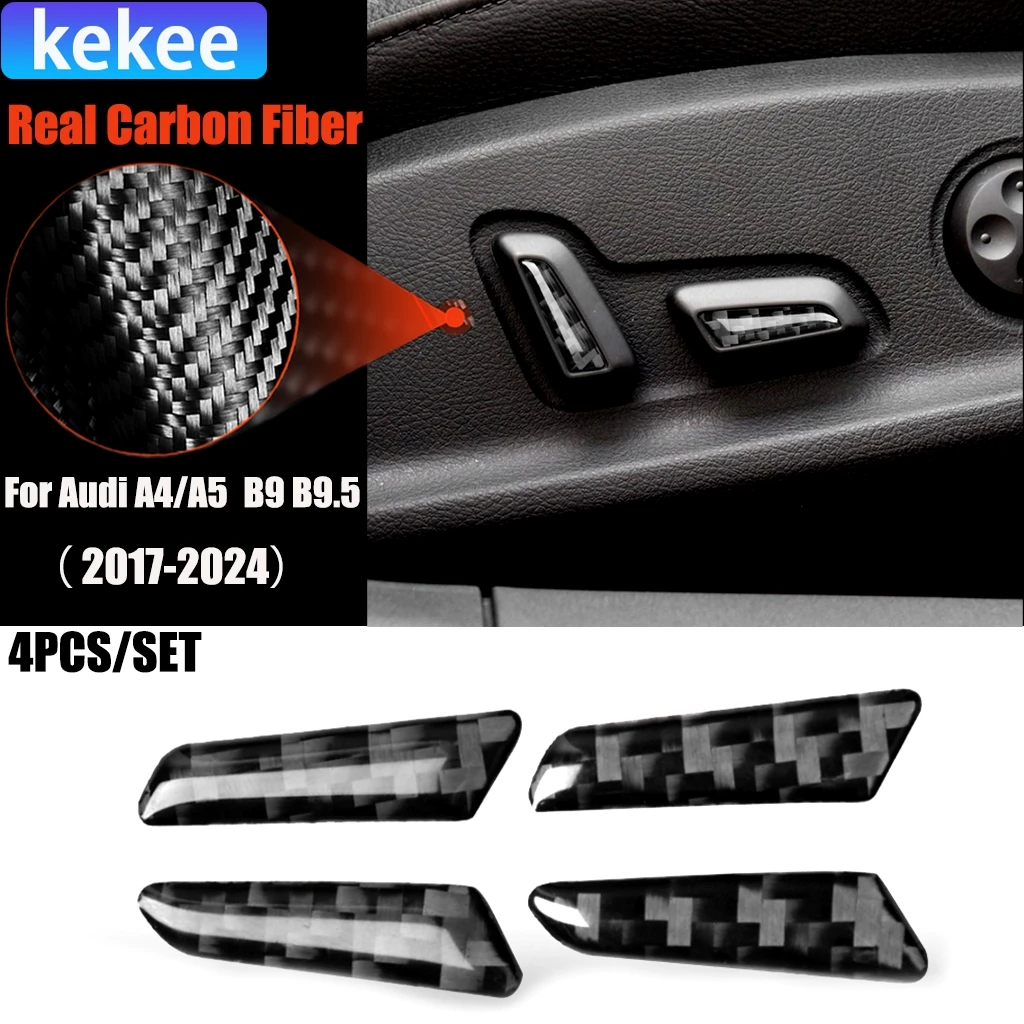 Carbon Fiber Car Accessories Seat Adjustment Modified Interior Trim Cover Soft Sticker For Audi A4/A5 RS4 S4 B9 B9.5 2017-2024
Carbon Fiber Car Accessories Seat Adjustment Modified Interior Trim Cover Soft Sticker For Audi A4/A5 RS4 S4 B9 B9.5 2017-2024