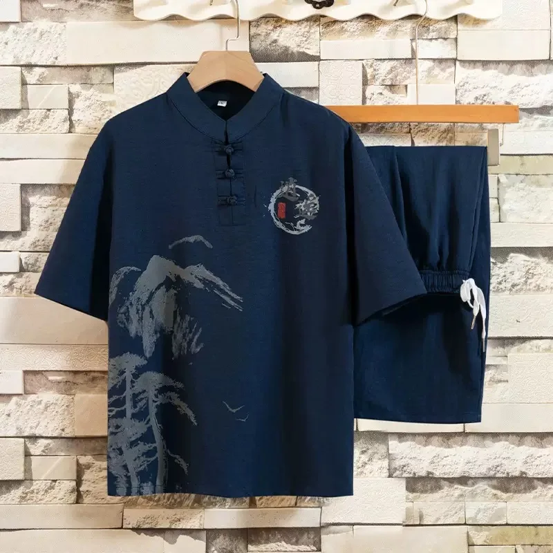 Summer New Fashionable Trendy Comfortable Breathable Cotton and Hemp Set for Men's Casual Loose Sport High Quality Two piece Set
Summer New Fashionable Trendy Comfortable Breathable Cotton and Hemp Set for Men's Casual Loose Sport High Quality Two piece Set
