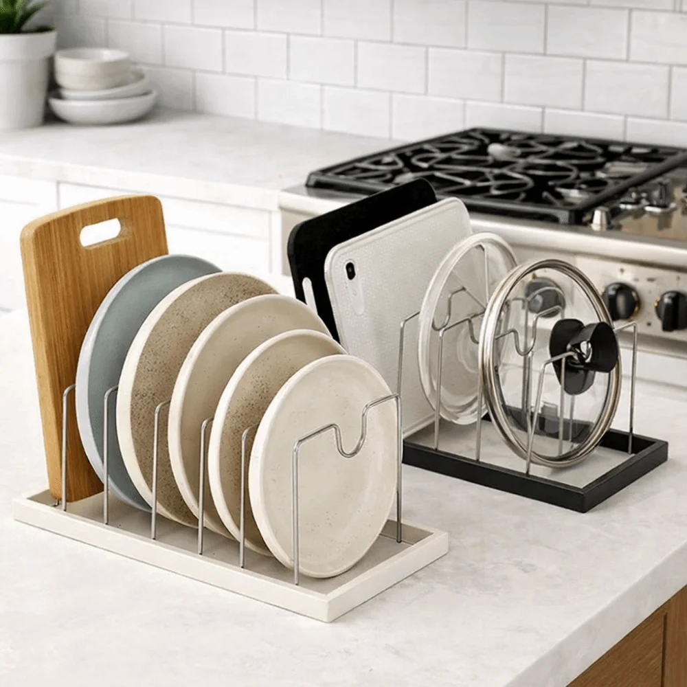 Stainless Steel Dish Drying Rack 6 Girds Adjustable Bowl Draining Rack Large Capacity Space Saving Pot Lid Storage Rack Cabinet
Stainless Steel Dish Drying Rack 6 Girds Adjustable Bowl Draining Rack Large Capacity Space Saving Pot Lid Storage Rack Cabinet