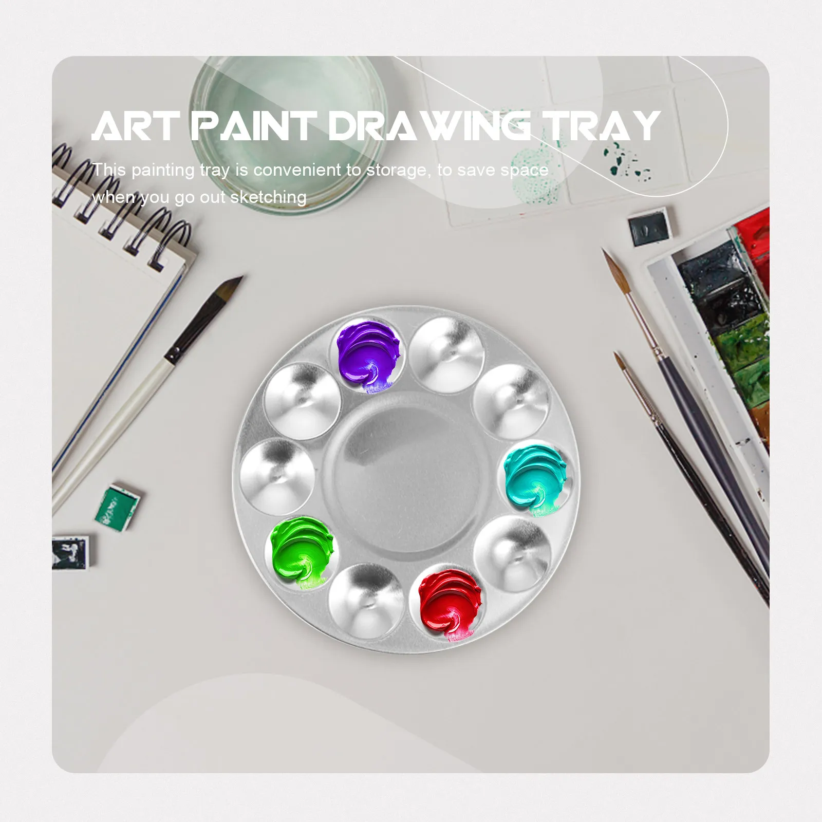 3Pcs Aluminum Paint Tray Mixing Plate Round Color Mixer Palette for Oil Watercolor Pigment Artist Drawing Paint Tray
3Pcs Aluminum Paint Tray Mixing Plate Round Color Mixer Palette for Oil Watercolor Pigment Artist Drawing Paint Tray