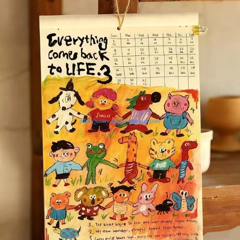 U2JE Making Hand-Painted Desk Calendar Monthly Hand Drawn Doodles Art Clear Dates
U2JE Making Hand-Painted Desk Calendar Monthly Hand Drawn Doodles Art Clear Dates