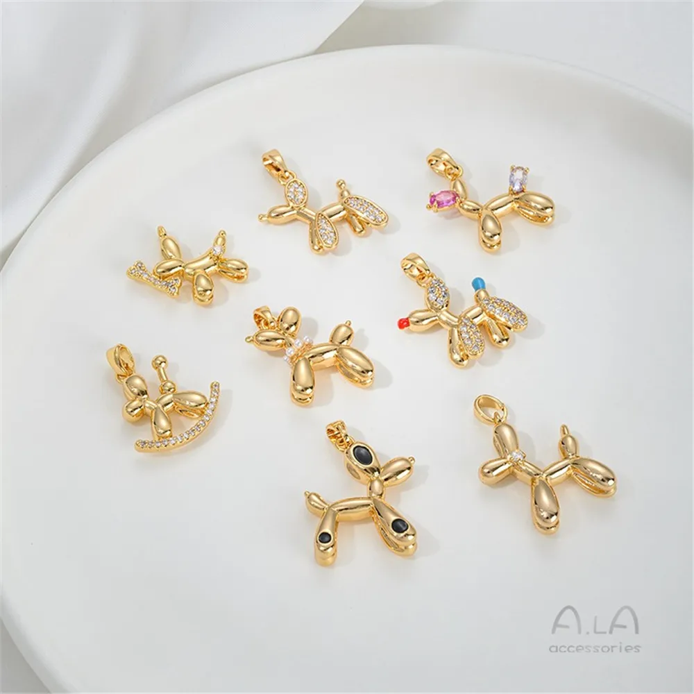 14K Bag Gold Inlaid with Zirconium Cute Balloon Dog Pet Puppy Zodiac Pendant Diy Bracelet Necklace Jewelry Pendant
14K Bag Gold Inlaid with Zirconium Cute Balloon Dog Pet Puppy Zodiac Pendant Diy Bracelet Necklace Jewelry Pendant