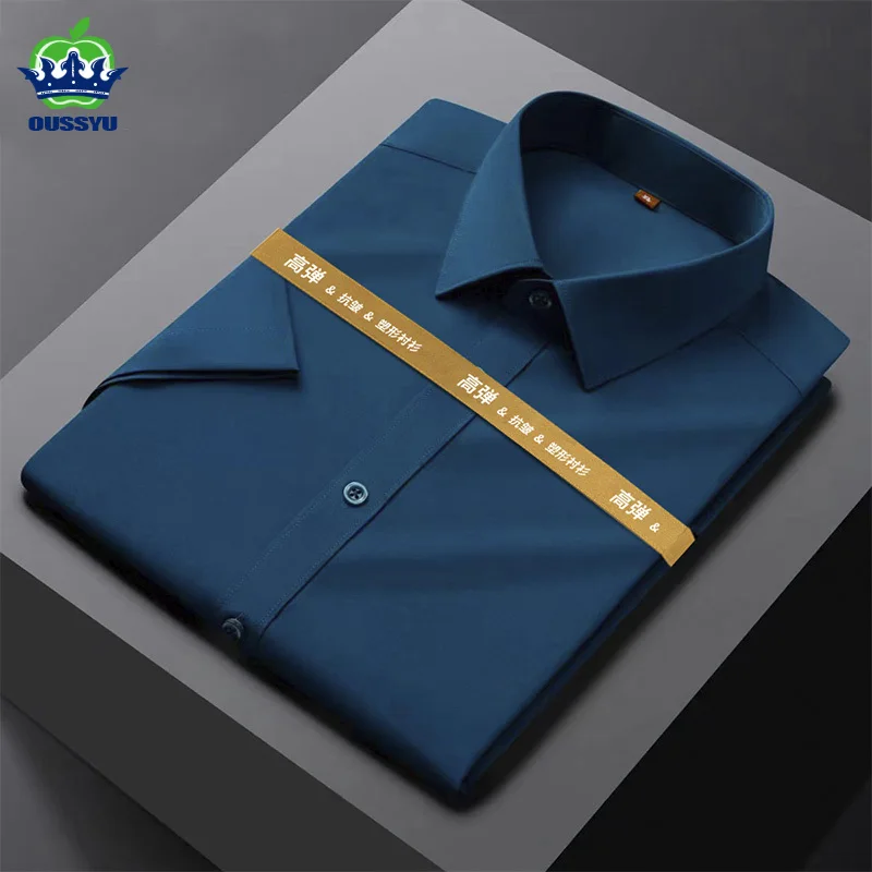 Summer Thin Men's Short Sleeve Shirt Business Casual Dress Shirt Thin Solid Color Work Office Commute Blue Tops for Men M-5XL
Summer Thin Men's Short Sleeve Shirt Business Casual Dress Shirt Thin Solid Color Work Office Commute Blue Tops for Men M-5XL