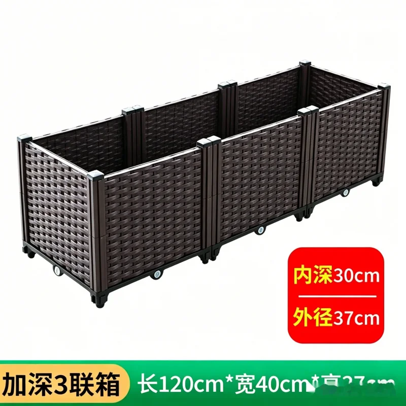 Extra Large Deep 3 Tier Raised Garden Bed 120x40x37cm Plastic Planter Box for Vegetables Flowers Herbs Outdoor Indoor Balcony Pa
Extra Large Deep 3 Tier Raised Garden Bed 120x40x37cm Plastic Planter Box for Vegetables Flowers Herbs Outdoor Indoor Balcony Pa