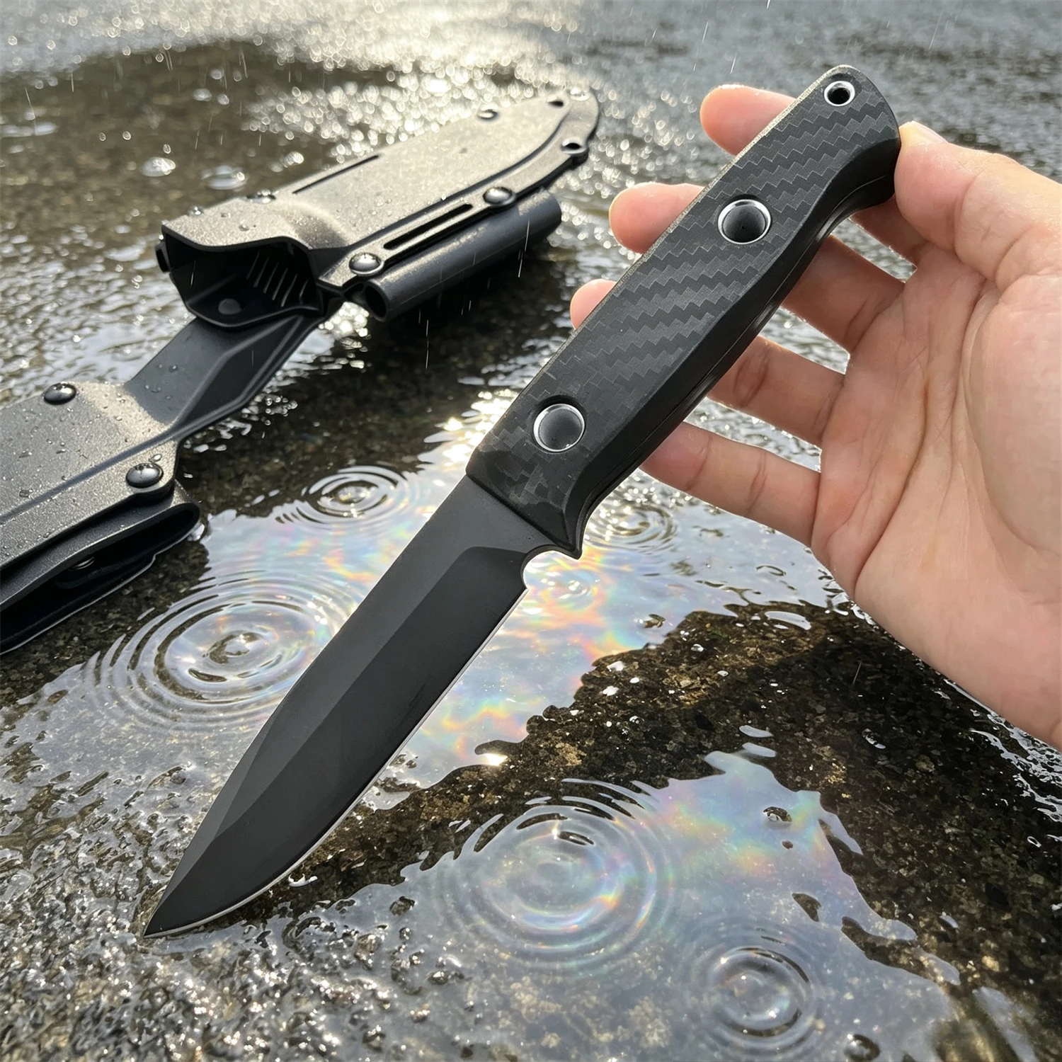 Practical BM 163BK Fixed Blade Knife, D2 Blade Comfortable Nylon Handle with Belt Sheath – EDC Outdoor Camping Cutting Tools
Practical BM 163BK Fixed Blade Knife, D2 Blade Comfortable Nylon Handle with Belt Sheath – EDC Outdoor Camping Cutting Tools