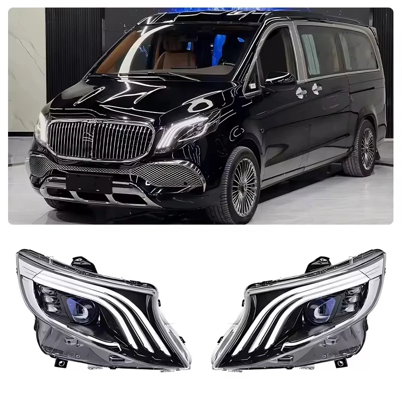 High Quality Modified LED Headlight For VITO W447 V250 2015 12V 36W Front Lamp Assembly In White & Amber
High Quality Modified LED Headlight For VITO W447 V250 2015 12V 36W Front Lamp Assembly In White & Amber