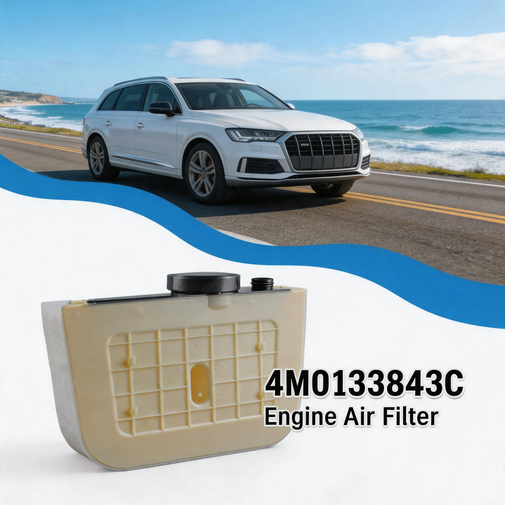 Direct Fit 1Pcs Engine Air Filter Element OEM 4M0133843C For Audi Q7 Q8 2016-2020 Volkswagen Touareg Durable Replacement Parts
Direct Fit 1Pcs Engine Air Filter Element OEM 4M0133843C For Audi Q7 Q8 2016-2020 Volkswagen Touareg Durable Replacement Parts