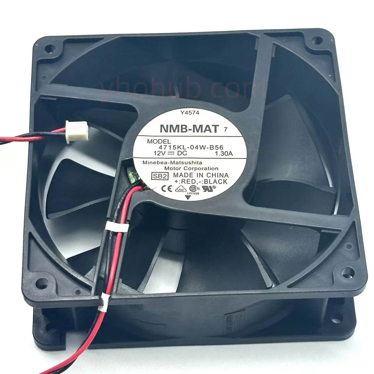 NMB 4715KL-04W-B56 DC 12V 1.3A 120x120x38mm 2-Wire Server Cooling Fan
NMB 4715KL-04W-B56 DC 12V 1.3A 120x120x38mm 2-Wire Server Cooling Fan