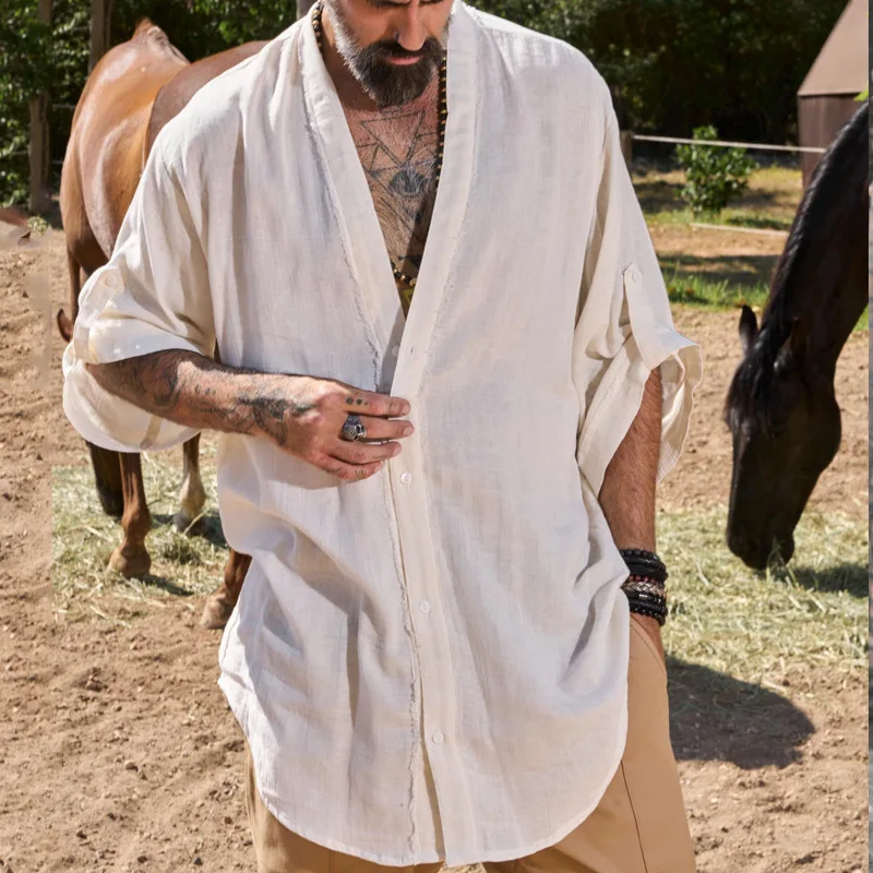 Новая мужская повседневная рубашка для ранней весны, однотонная, с V-образным вырезом, простой трендовый лонгслив
Новая мужская повседневная рубашка для ранней весны, однотонная, с V-образным вырезом, простой трендовый лонгслив