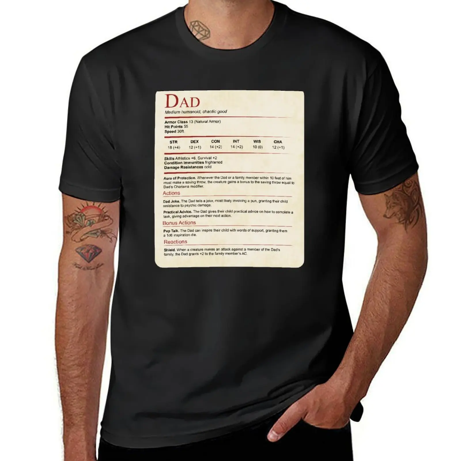 D&D Dad Stat Block T-Shirt anime sublime aesthetic clothes heavyweight t shirts for men
D&D Dad Stat Block T-Shirt anime sublime aesthetic clothes heavyweight t shirts for men