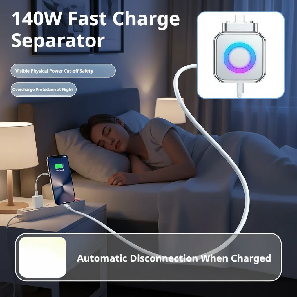 140WAi Full Charged Separator Automatic Separation Charger with All-Round Protection for Electronic Devices
140WAi Full Charged Separator Automatic Separation Charger with All-Round Protection for Electronic Devices