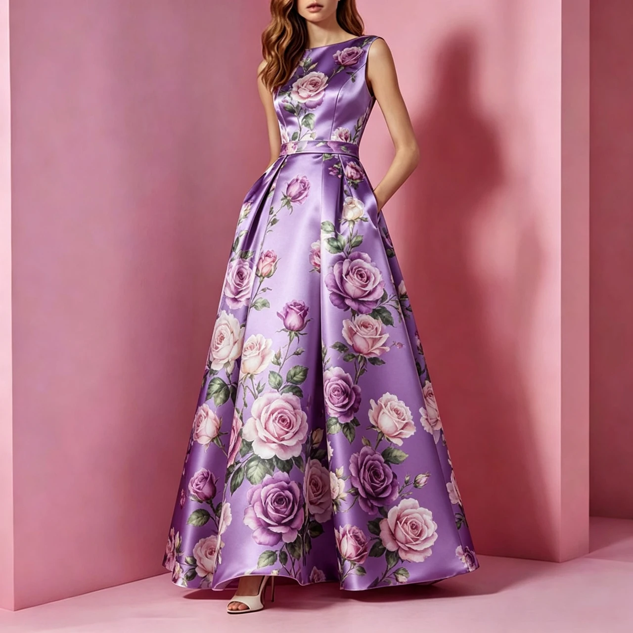 Rose Floral Print Satin Slim Bodycon Long Dress Women Elegant Sleeveless O Neck Party Dresses Summer A Line Long Prom Gown
Rose Floral Print Satin Slim Bodycon Long Dress Women Elegant Sleeveless O Neck Party Dresses Summer A Line Long Prom Gown