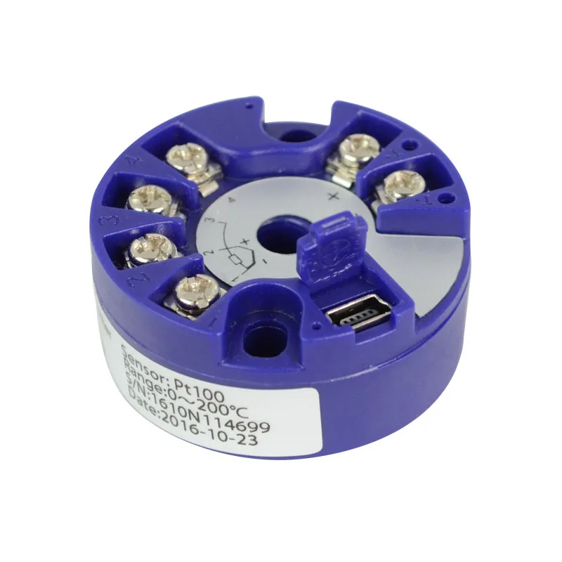 4-20mA PT100 0-600 ° C 24v Thermal Resistance Converter Intelligent Integrated Temperature Transmitter Module with HART Prot
4-20mA PT100 0-600 ° C 24v Thermal Resistance Converter Intelligent Integrated Temperature Transmitter Module with HART Prot