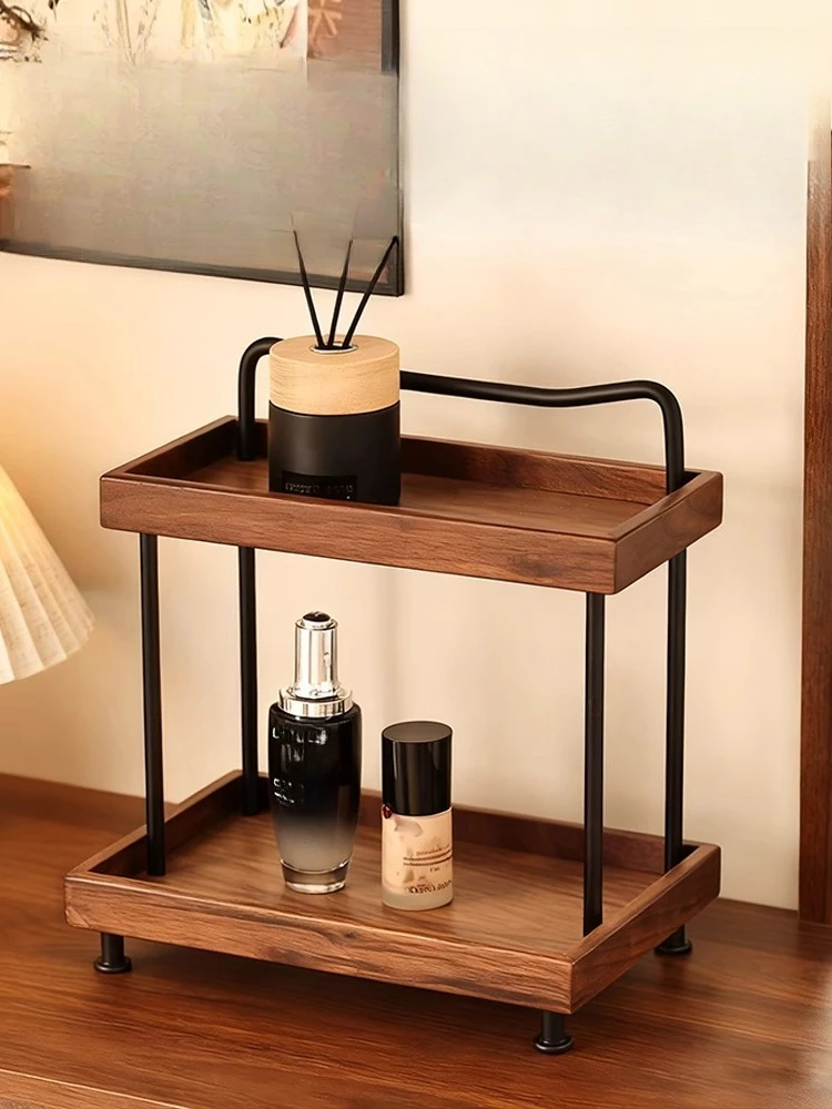 Walnut Cosmetics Shelf Desktop Dresser Wash Rack Bathroom Storage Rack
Walnut Cosmetics Shelf Desktop Dresser Wash Rack Bathroom Storage Rack