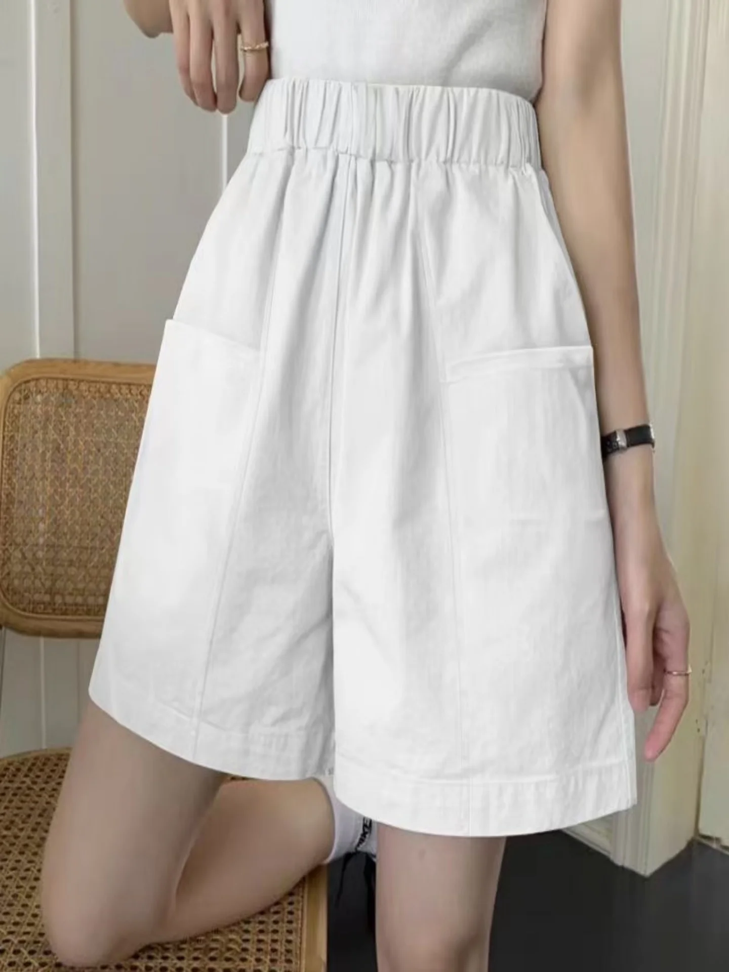 100% Pure Cotton Wide Leg Short Pants Women's Loose Straight Workwear Casual Versatile Sports Trousers Korean Style High Wais...
100% Pure Cotton Wide Leg Short Pants Women's Loose Straight Workwear Casual Versatile Sports Trousers Korean Style High Wais...