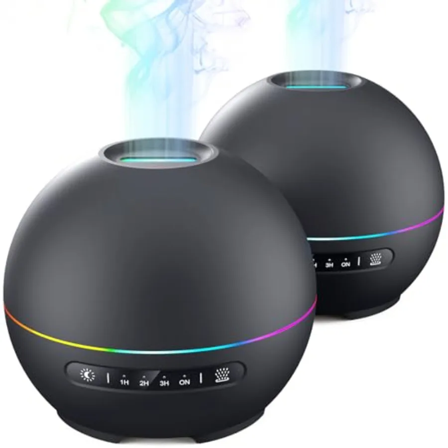 2 Pack Essential Oil Diffuser for Home - 200ml Ultrasonic Aromatherapy Diffuser with 4 Timers and 7 Colors Night Lights, 20dB Q
2 Pack Essential Oil Diffuser for Home - 200ml Ultrasonic Aromatherapy Diffuser with 4 Timers and 7 Colors Night Lights, 20dB Q